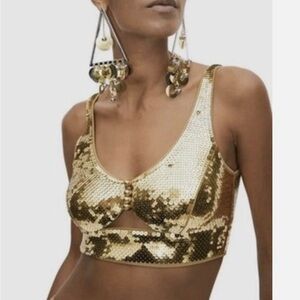 H&M x Paco Rabanne - Cropped Pailettentop
